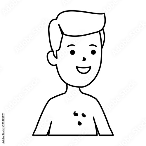 young boy shirtless avatar character