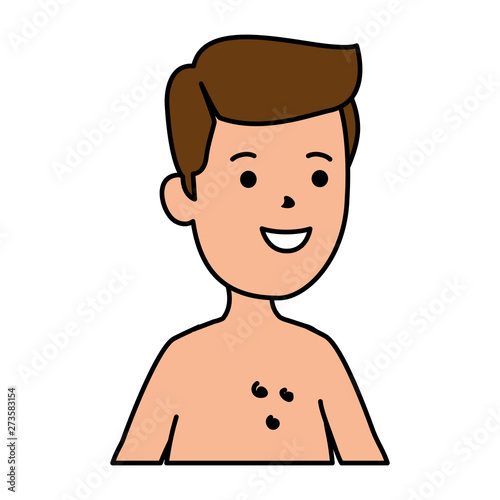 young boy shirtless avatar character