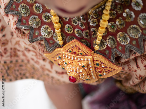 Close up Woman in Thai traditional dress