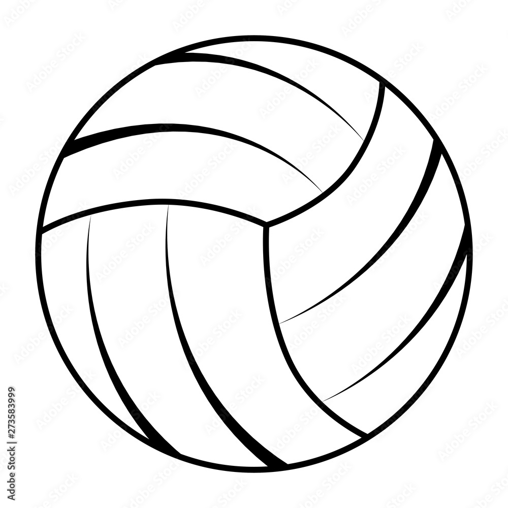 balloon volleyball sport isolated icon