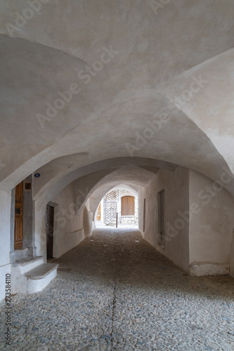 Sauve, France - 06 06 2019: An old passage in the city