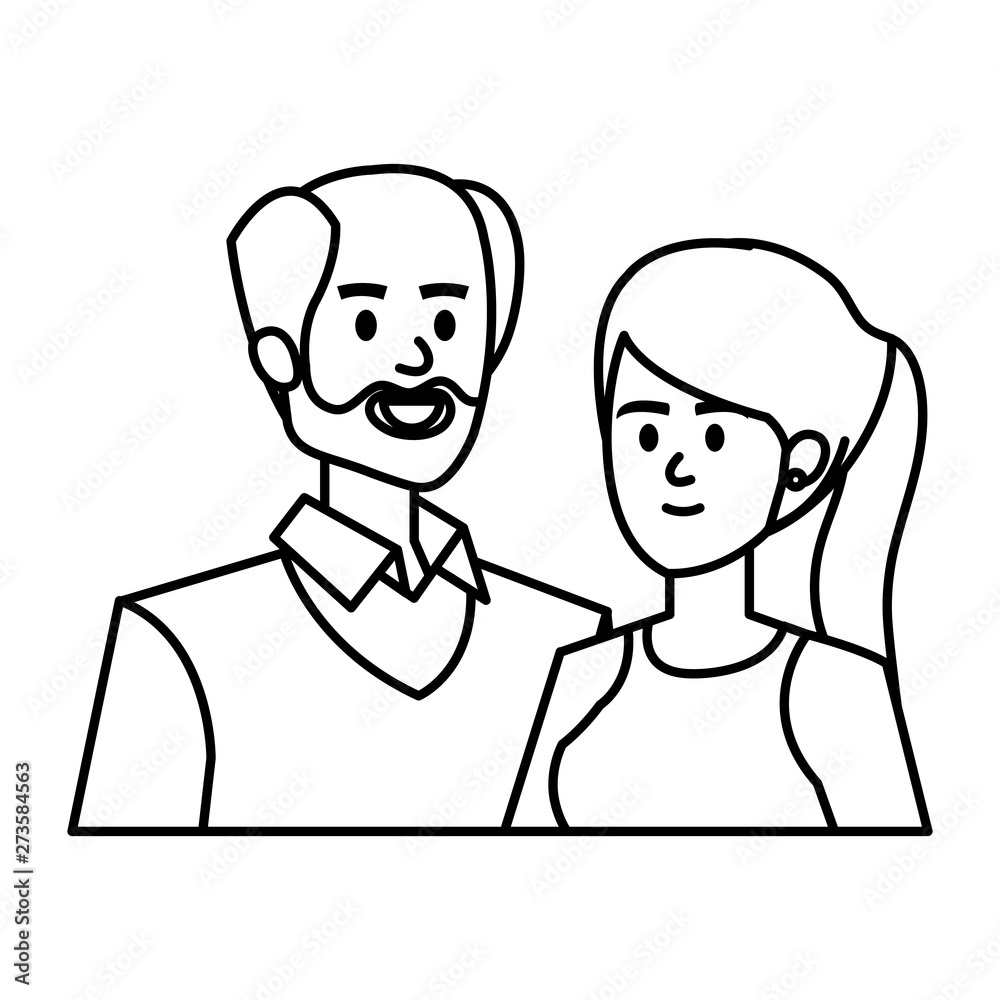 adults parents couple avatars characters