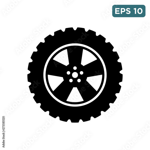 tyre - wheel car icon vector