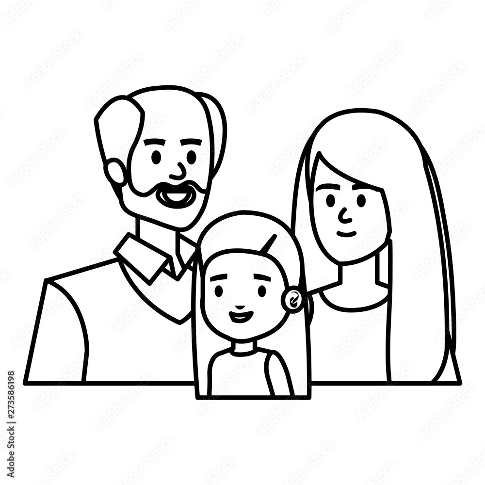 adults parents couple with little daughter adults parents couple with little daughter