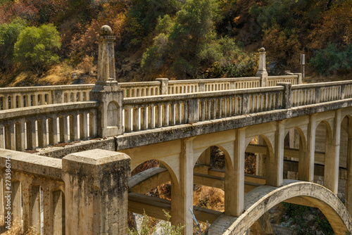 Bridge in Sierra Nevada toward Mineral King