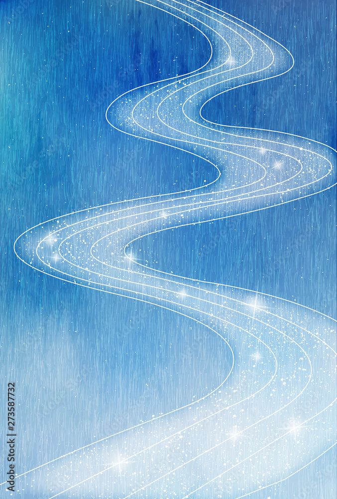 七夕 天の川 暑中見舞い 背景 Stock Vector Adobe Stock