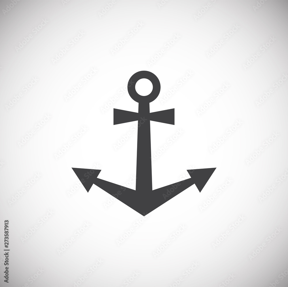 Obraz premium Anchor icon on background for graphic and web design. Simple illustration. Internet concept symbol for website button or mobile app.