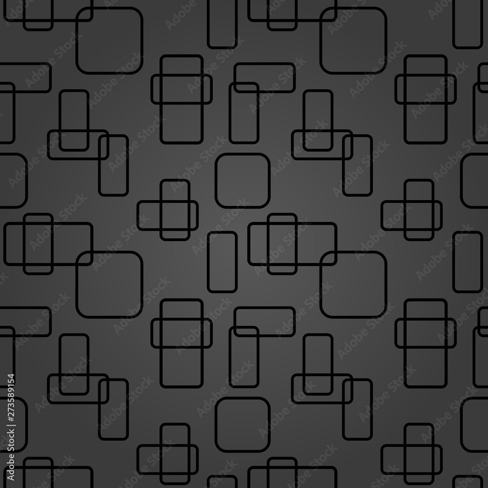 Seamless dark background for your designs. Modern ornament. Geometric abstract pattern