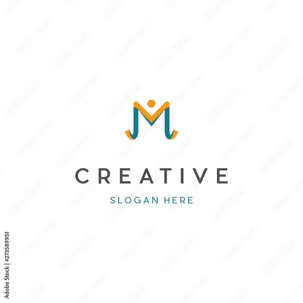 Abstract Initial Letter M Logo Design. Partnership People with Origami Style. Vector Logo Illustration. Abstract Initial Letter M Logo Design. Partnership People with Origami Style. Vector Logo Illustration.