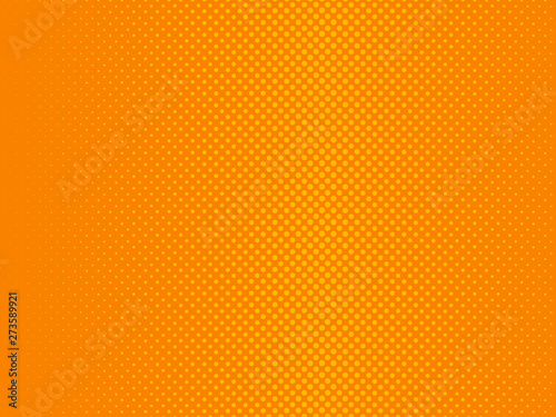 Abstract gradient orange dots background. Vector illustration in comic style