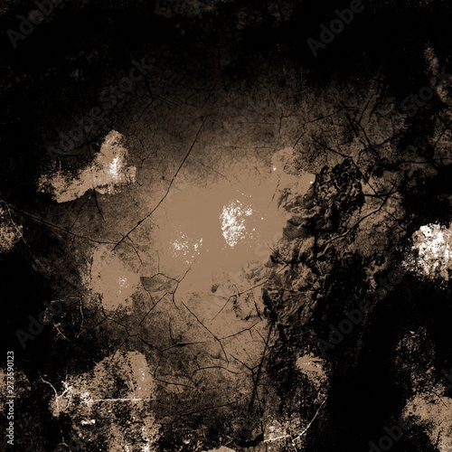 Photos Grunge background and texture with various elements of noise and with spots in dark black color