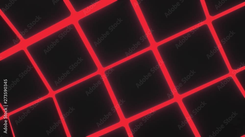 Wavy surface made of black cubes with glowing background