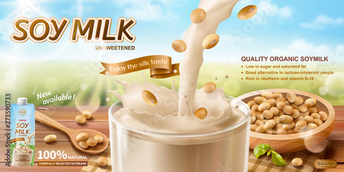Organic soy milk ads