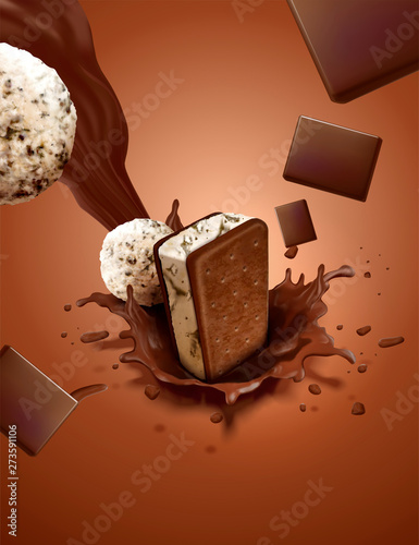 Ice cream sandwich cookie