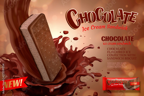 Chocolate ice cream ads