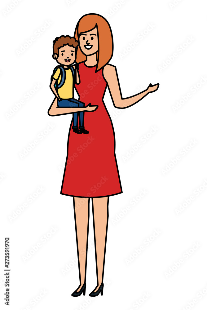 beautiful mother with little son characters beautiful mother with little son characters