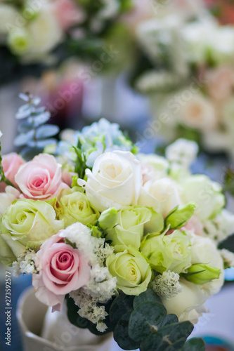 close up of wedding bouquet