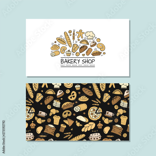 Business cards, design idea for bakery company