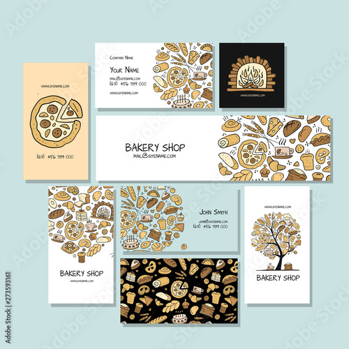 Business cards, design idea for bakery company
