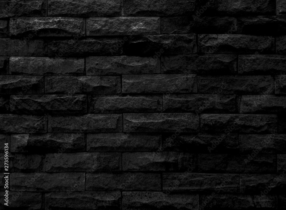 Wall black block textured for background