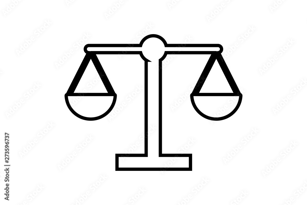 Scale icon. Law scale vector icon simple element illustration can be used for mobile and web Scale icon. Law scale vector icon simple element illustration can be used for mobile and web
