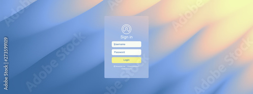 Login user interface. Modern screen design for mobile app and web design. Gradient background. Website element. Vector illustration.