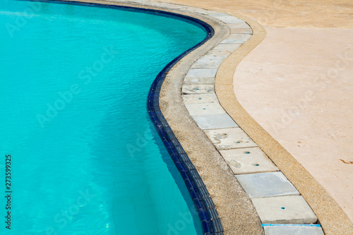 Swimming pool edge with ladder in home © wandee007