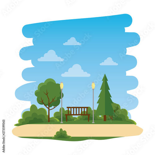 recreational park with chair natural scene