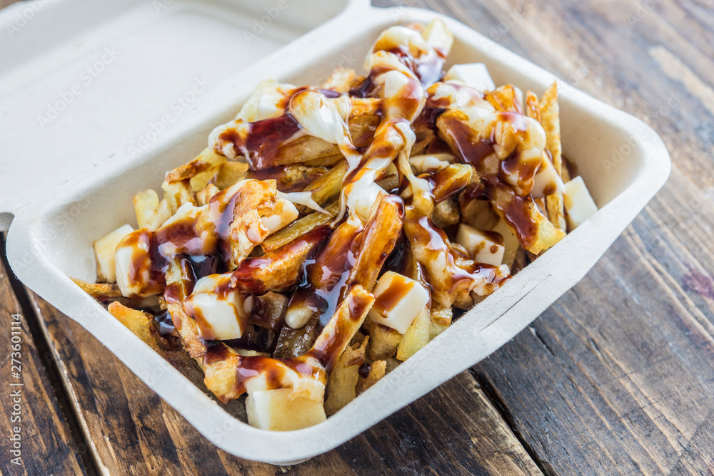 Poutine typical street food in Canada Poutine typical street food in Canada