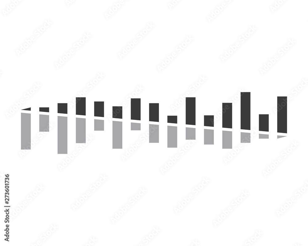 Sound wave vector icon illustration design template Sound wave vector icon illustration design template