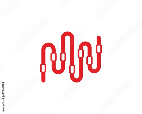 Sound wave vector icon illustration design template