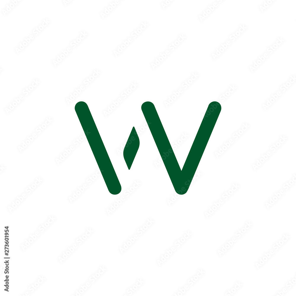 letter w simple geometric logo vector letter w simple geometric logo vector