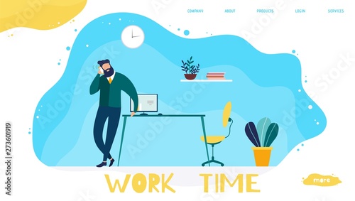 Work Time Management Landing Page for Company