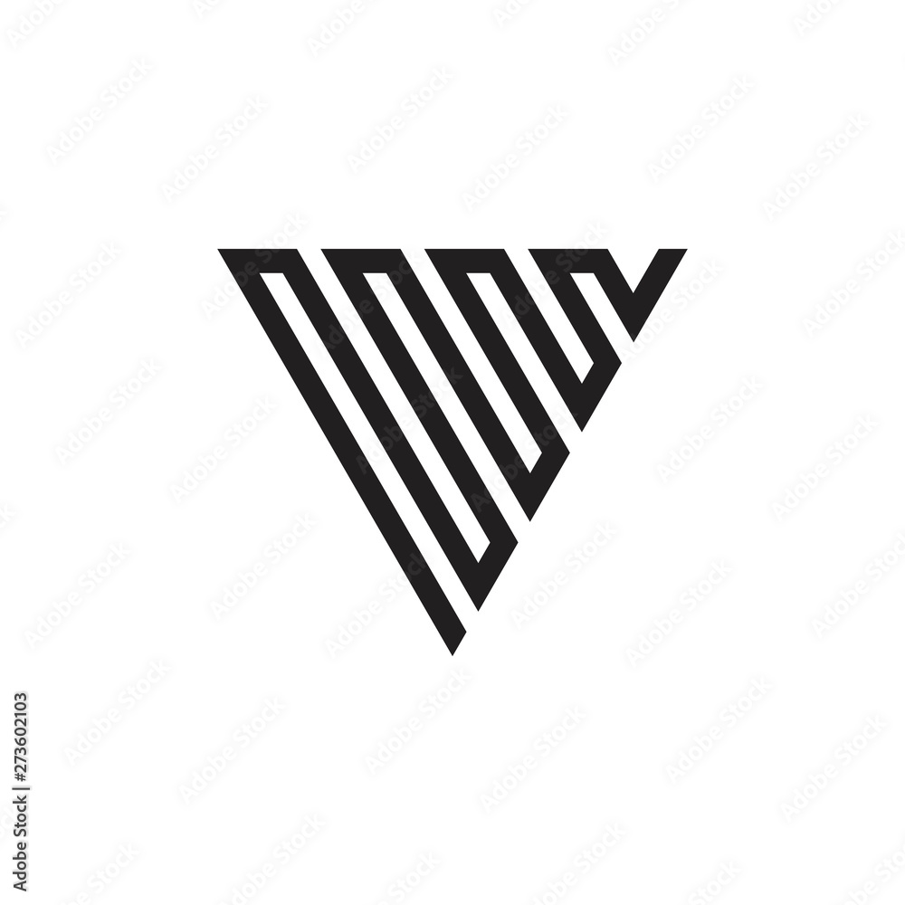 letter v stripes geometric line logo vector letter v stripes geometric line logo vector