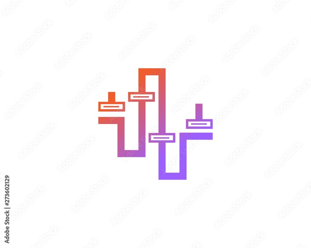 Audio sound wave logo template design vector Audio sound wave logo template design vector