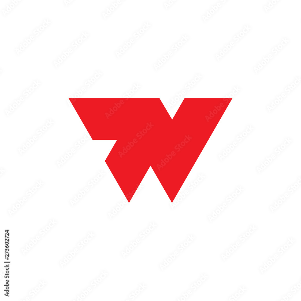 abstract letter w polygon geometric logo vector abstract letter w polygon geometric logo vector