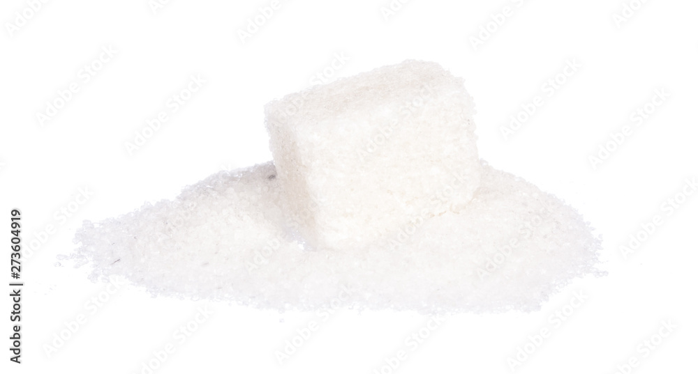 Cubes of sugar isolated on white background Cubes of sugar isolated on white background