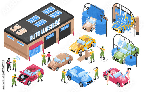 Auto Wash Stations Set