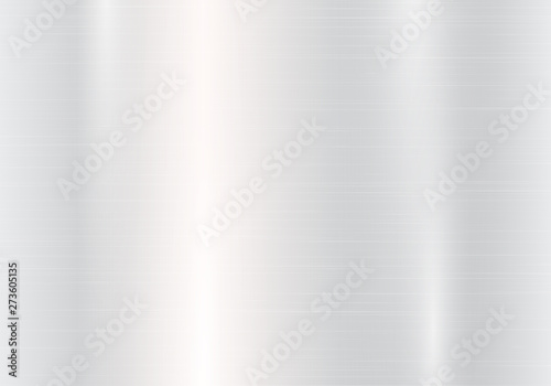 Shiny background with glittering silver metal texture. Vector illustration with light effect.