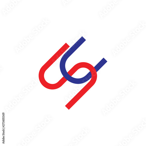 letters sc simple line geometric logo vector