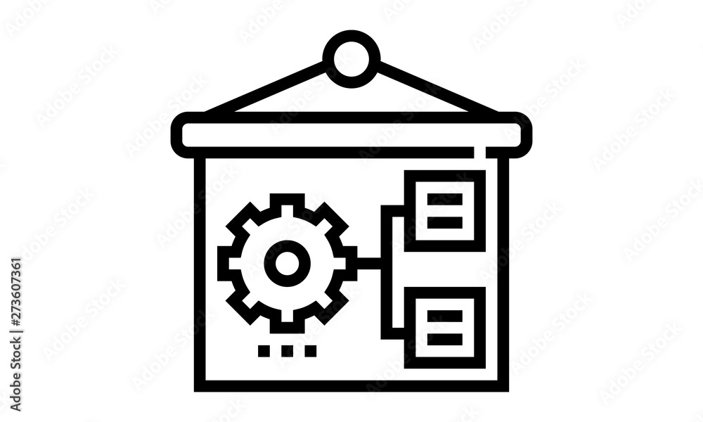 Presentation setting icon for business and meetings Presentation setting icon for business and meetings