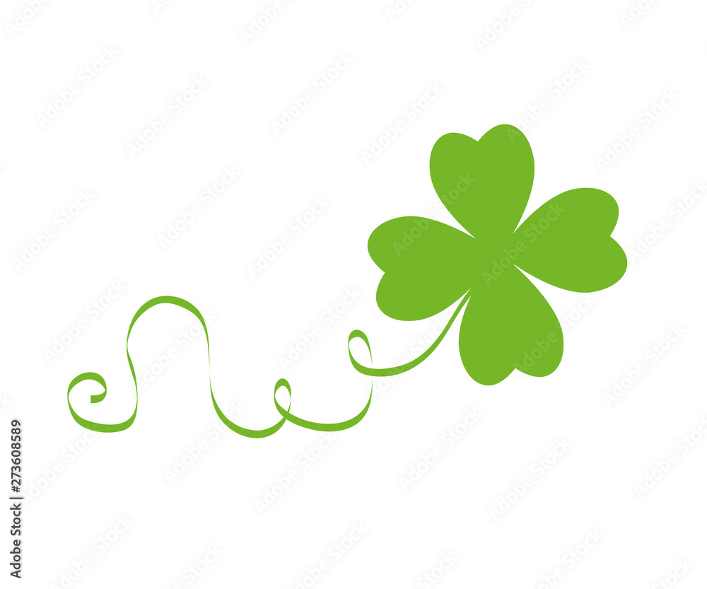 green cloverleaf isolated on white background vector illustration EPS10 green cloverleaf isolated on white background vector illustration EPS10