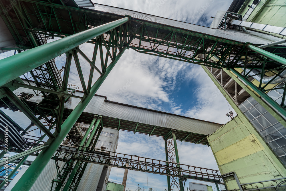 Fototapeta premium Equipment and pipeline in oil refinery.