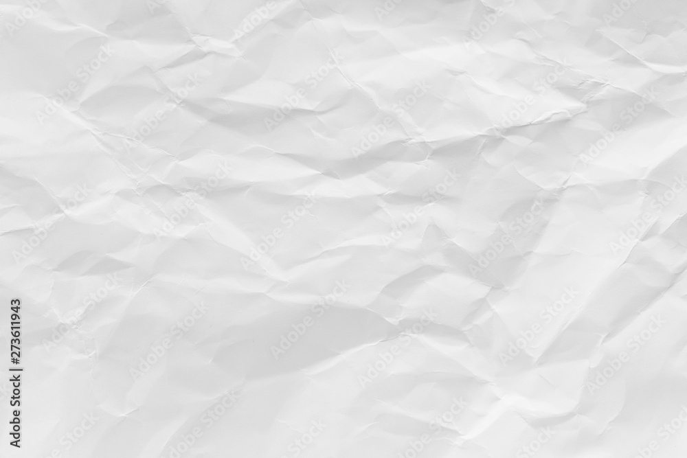 White crumpled recycled paper texture background for business communication and education concept design.