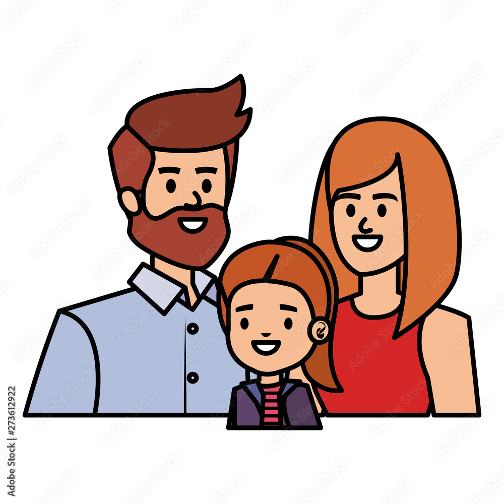 adults parents couple with little daughter adults parents couple with little daughter