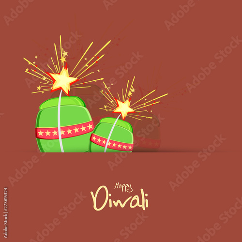 Celebration of Diwali with exploding crackers.