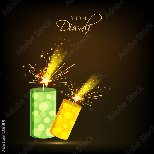Celebration of Diwali with exploding crackers.