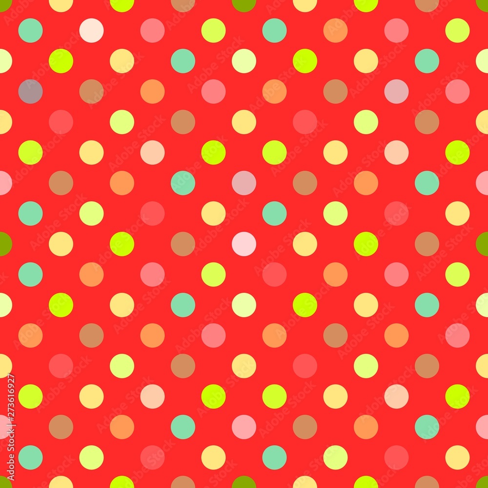 seamless background with polka dots colorful