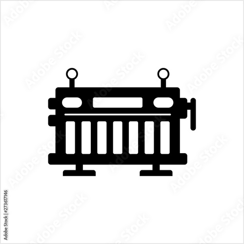 Construction Barrier Icon, Roadblock Barrier Icon