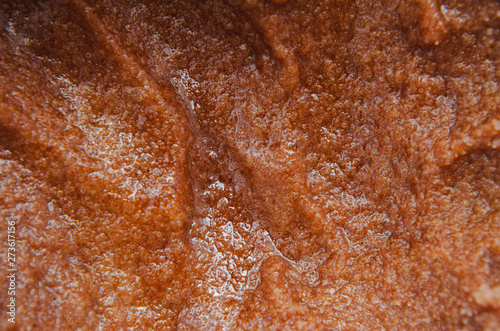 texture of jam with bubbles. background.